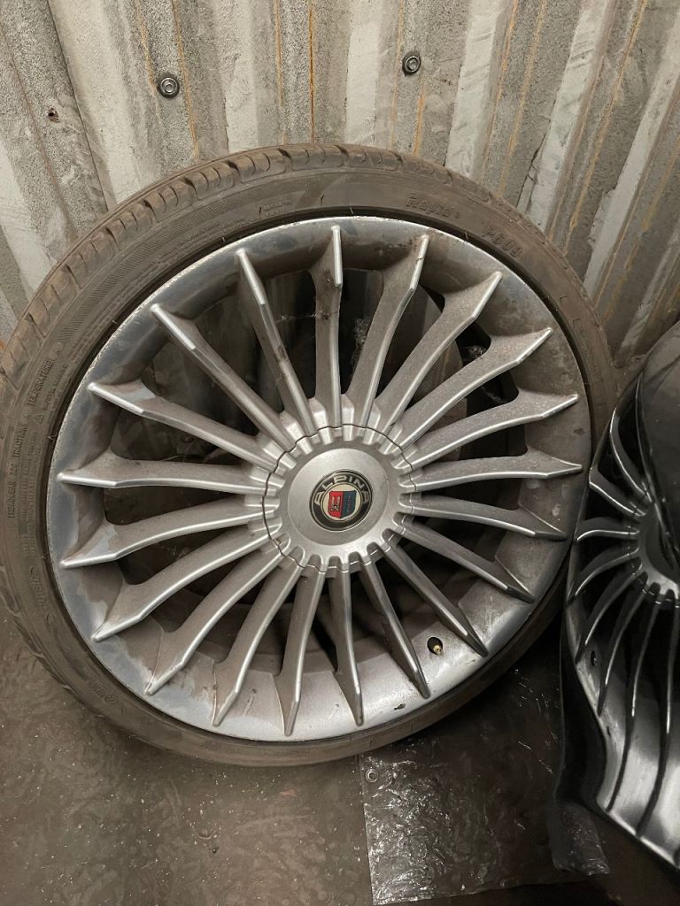 Set of bmw/Alpina style alloys with good tyres 