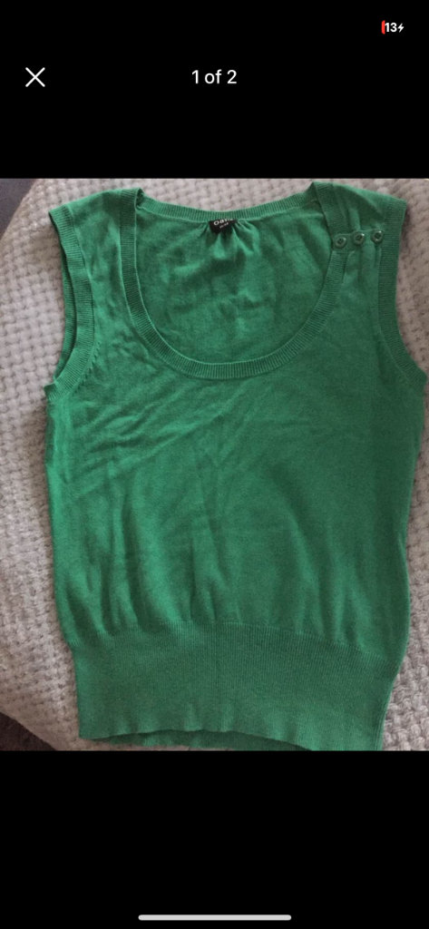 (692) Oasis emerald green jumper, size 14