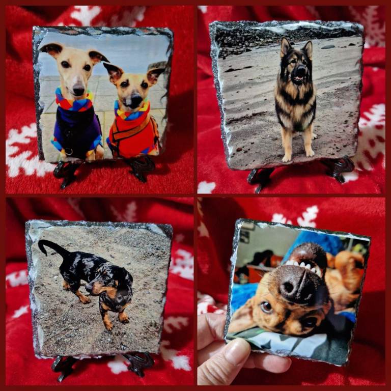 Photo Slate Christmas Gift Idea Family Dog Pet Xmas Teacher Friend Secret Santa 