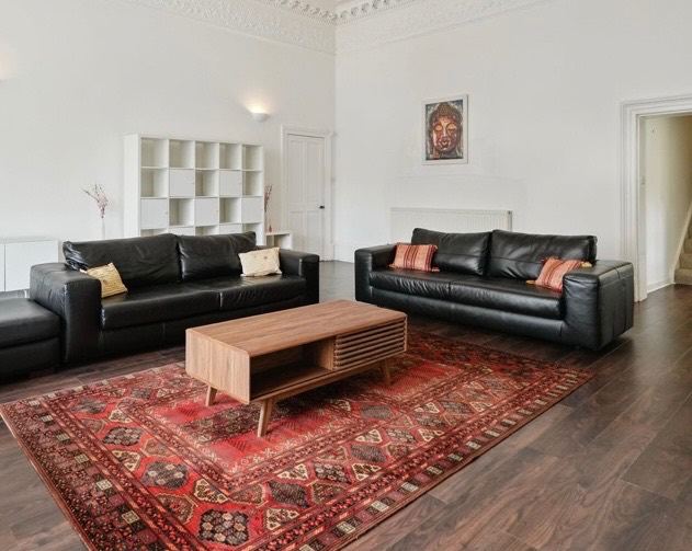Habitat Daly Black Leather 4 Seater Sofa 