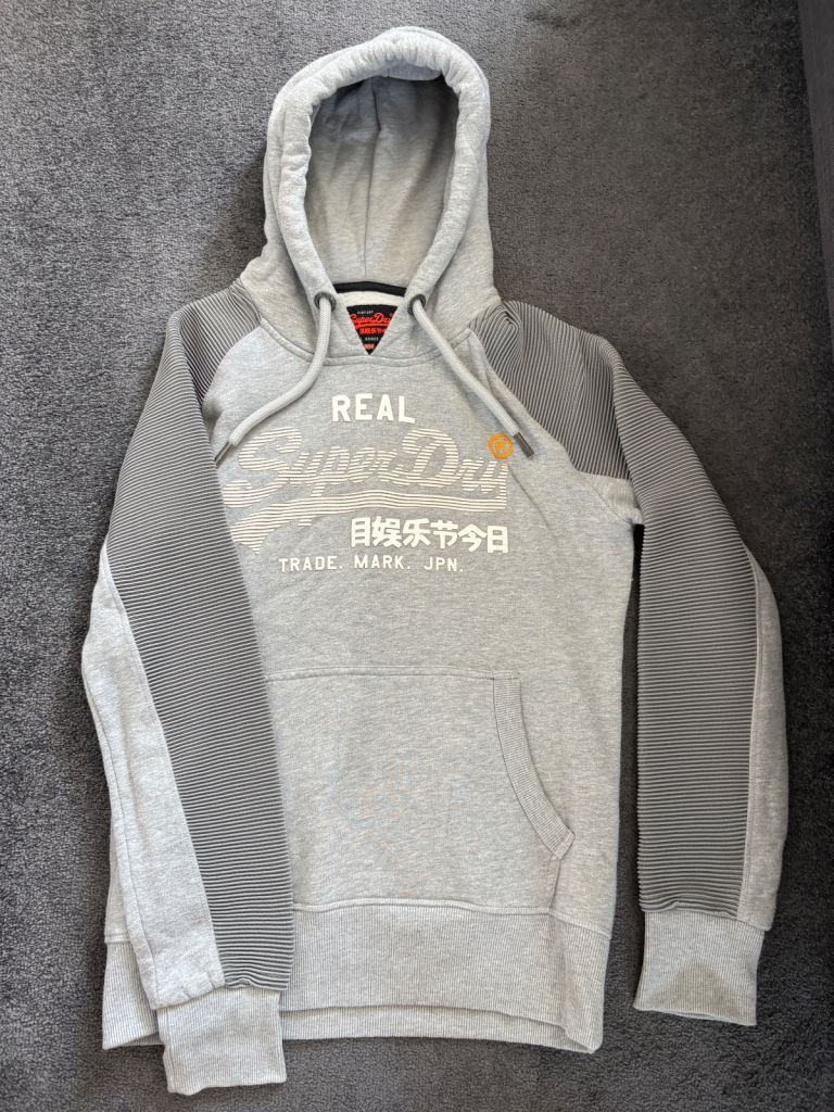 Men’s Superdry Grey Hoodie - Large
