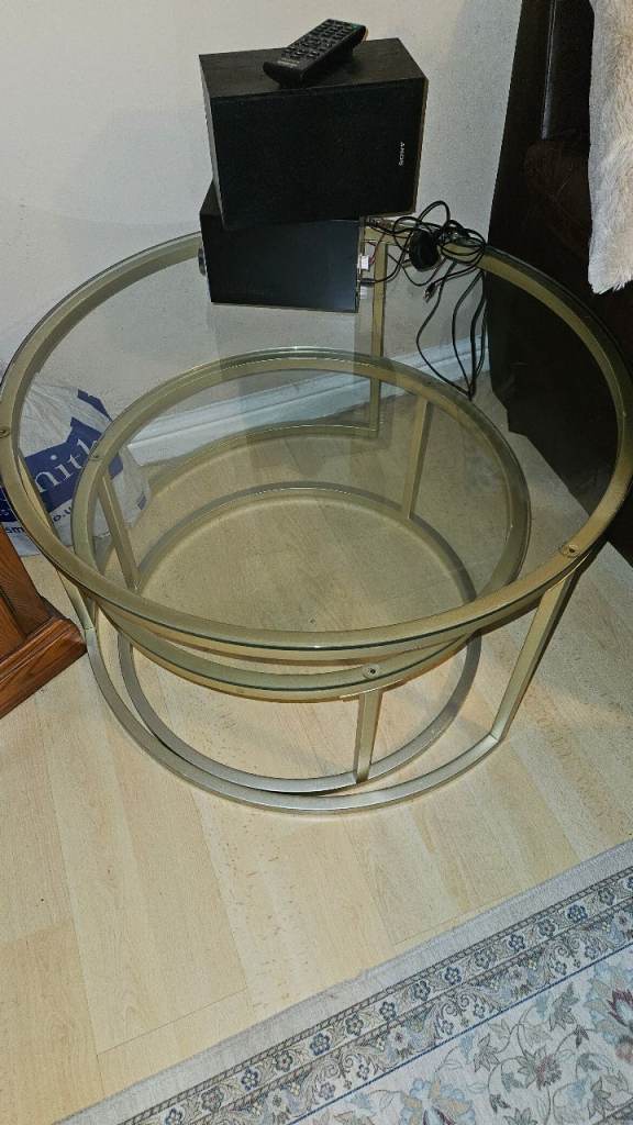 Glass coffee tables x2