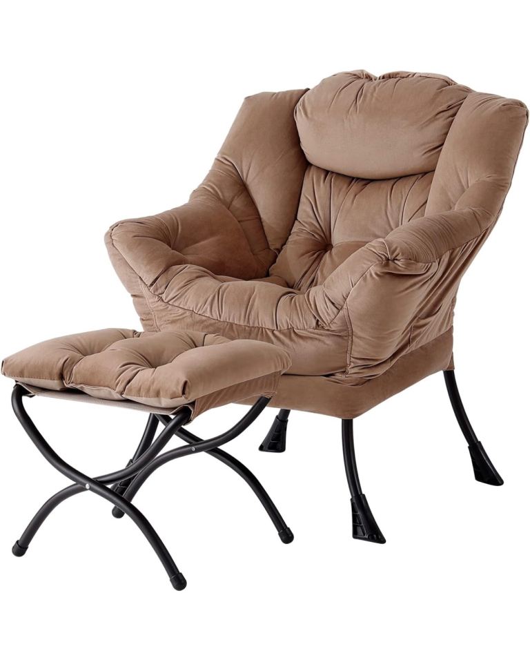 Comfy Armchair with Footstool new