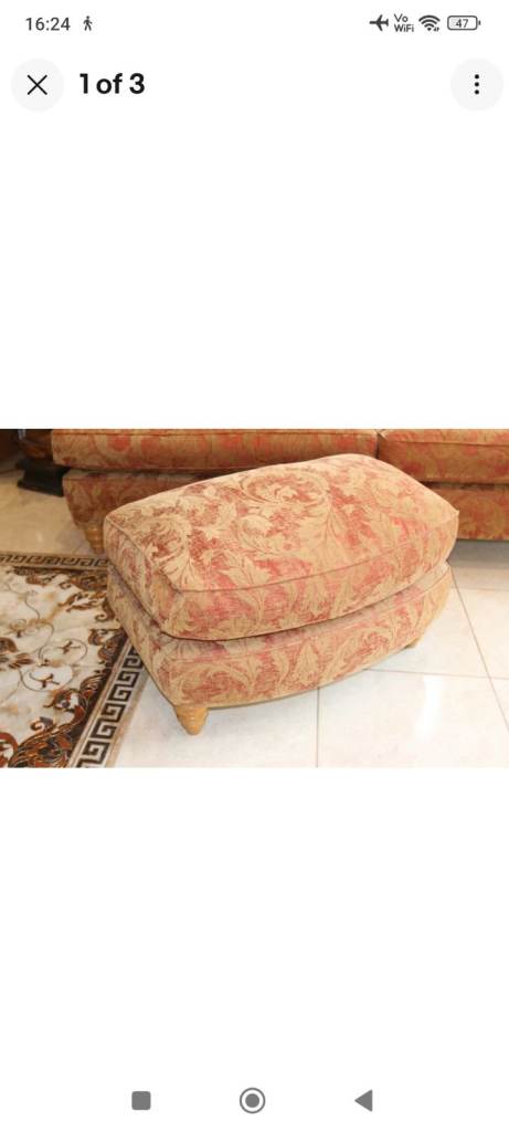Duresta Lansdowne run up footstool stool