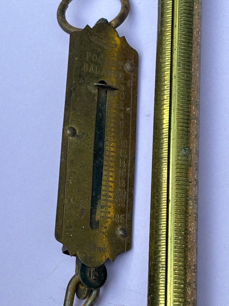 image for Vintage brass spring balances, 