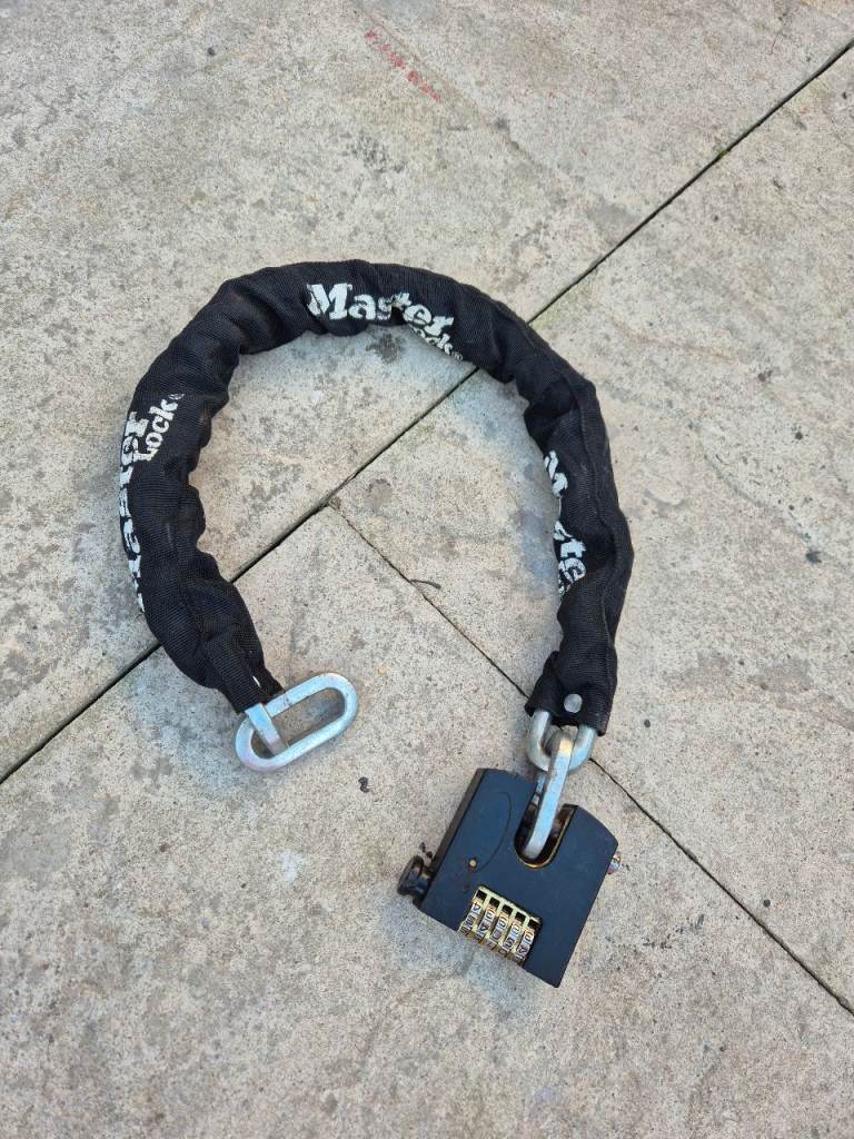 Security chain and lock.