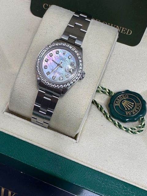 ROLEX LADIES 26MM DATE BOX AND CERTIFICATES