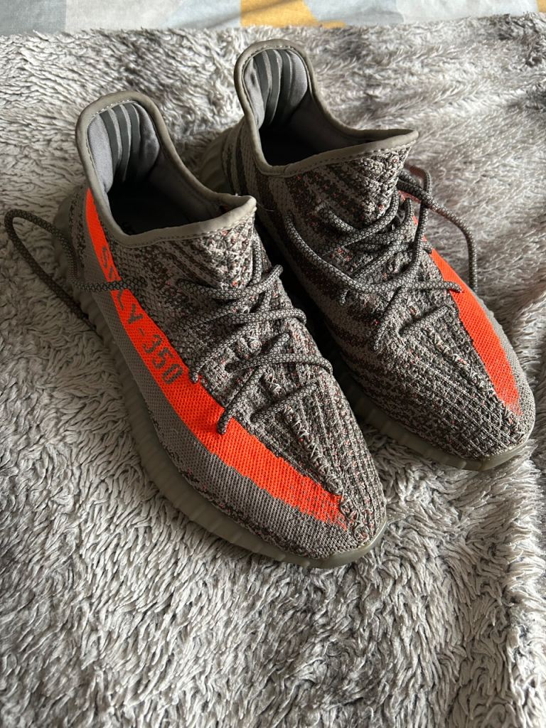 Adidas Yeezy Boost 350 V2 Grey/Orange UK 9 Trainers