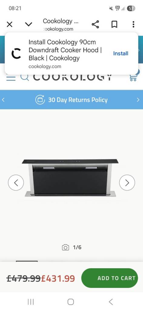 Cookology downdraft extractor