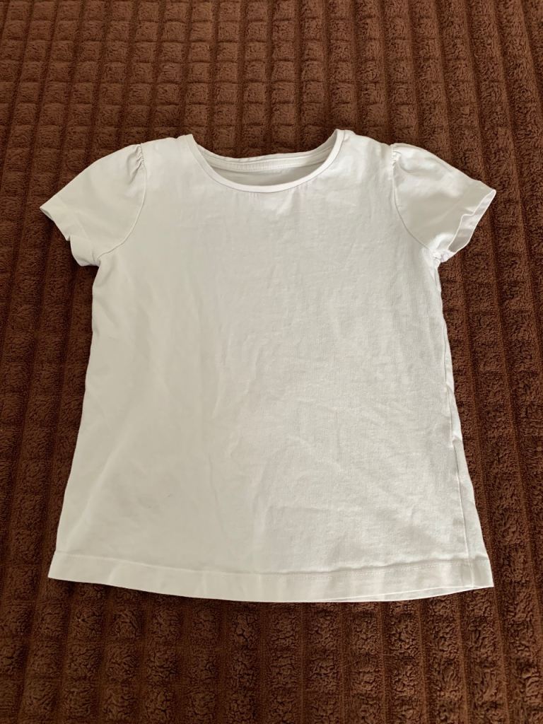Kids short sleeve white shirt, size: 6years