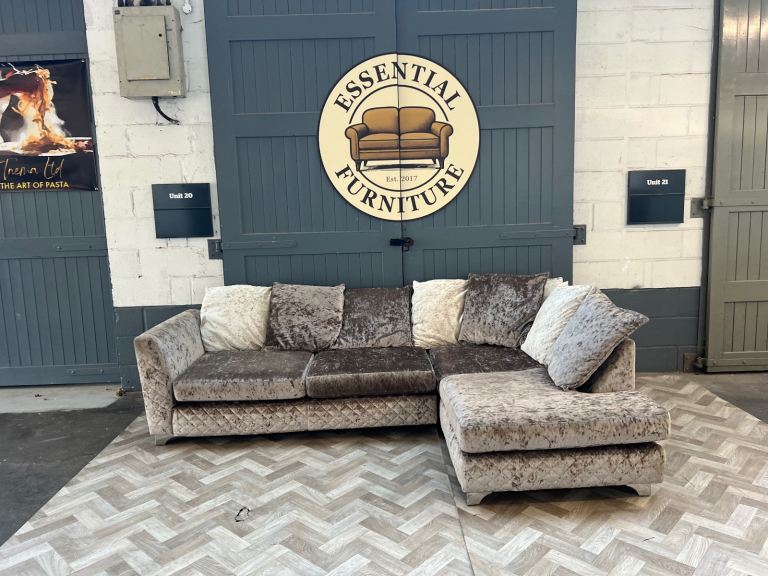 Sofology Crushed L shape sofa, FREE DELIVERY 