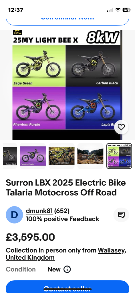 2025 Surron lbx motocross’s 