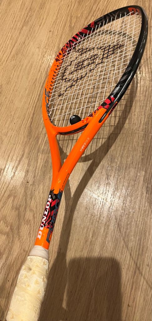 Dunlop Force Ultimate Hyperfibre Squash Racket – Orange, Good Condition