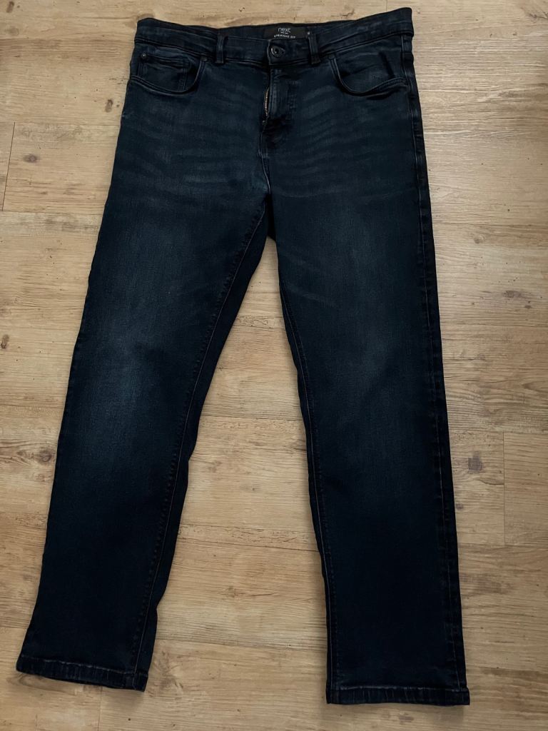 Mens Straight Fit Jeans (Next) Size 34S (Dk Blue) 
