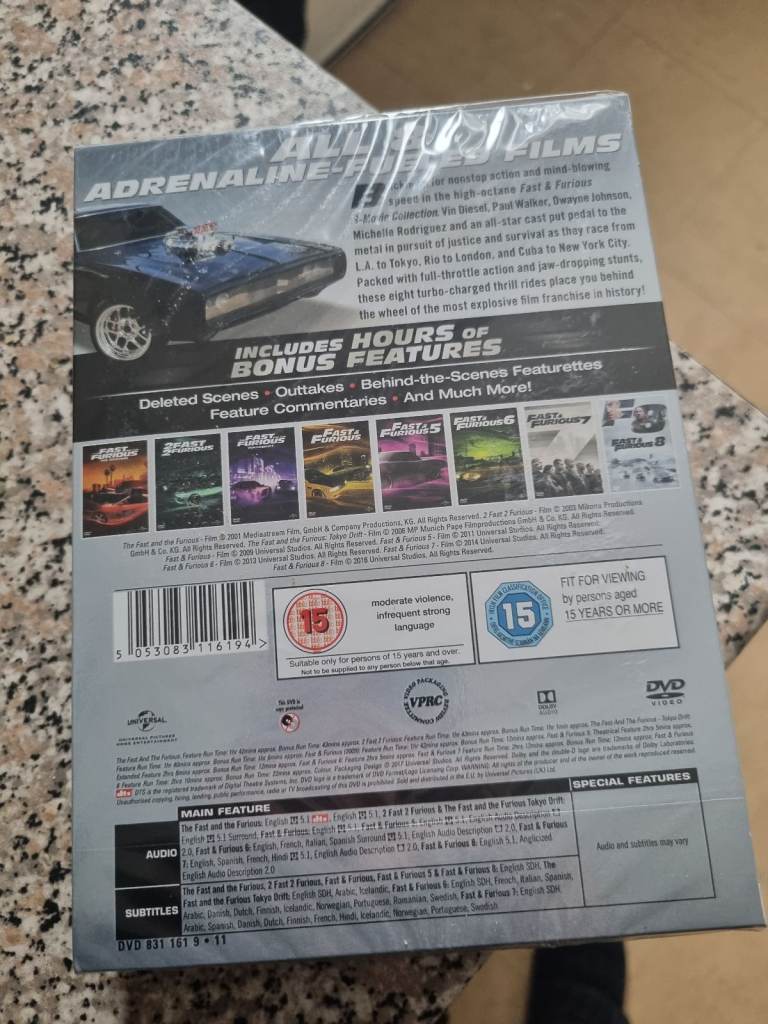 BRAND NEW FAST FURIOUS 1-8.20 POUNDS 