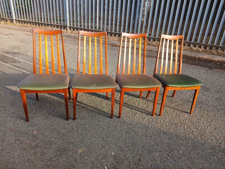 Set Of 4 Retro Teak G Plan Fresco Dining Chairs 