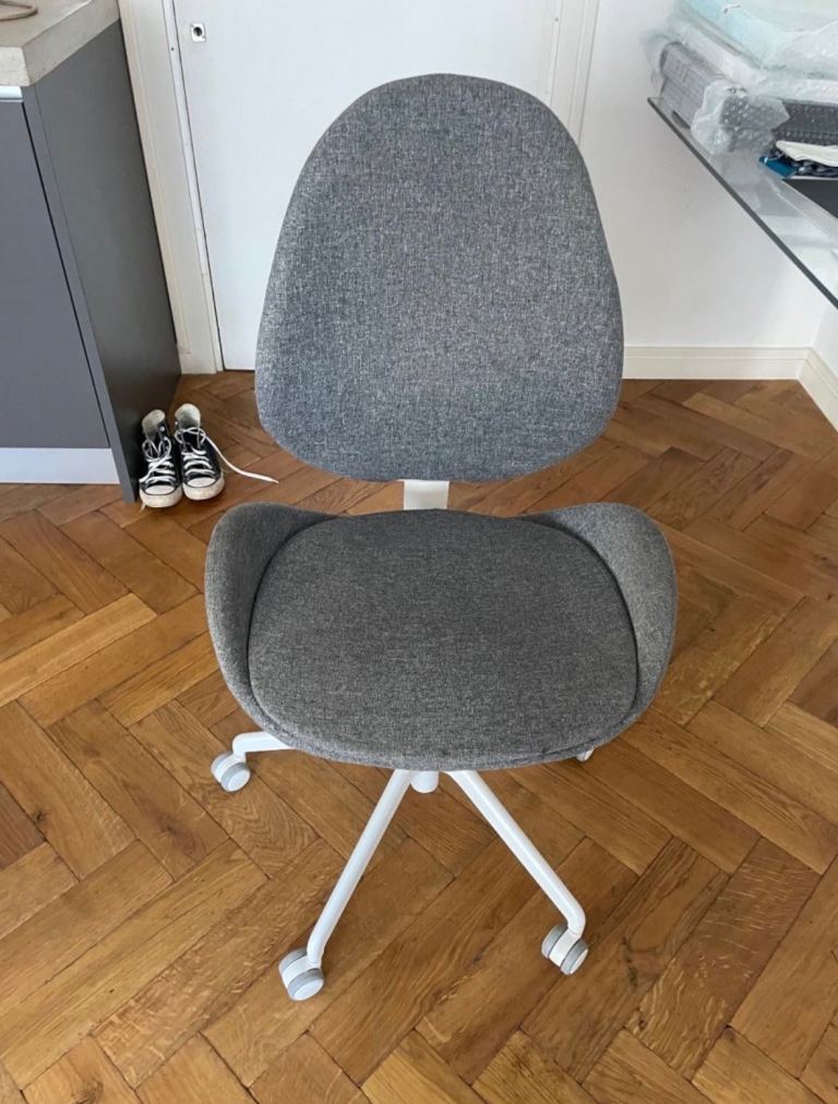 IKEA HATTEFJÄLL Office chair, Gunnared medium grey/white