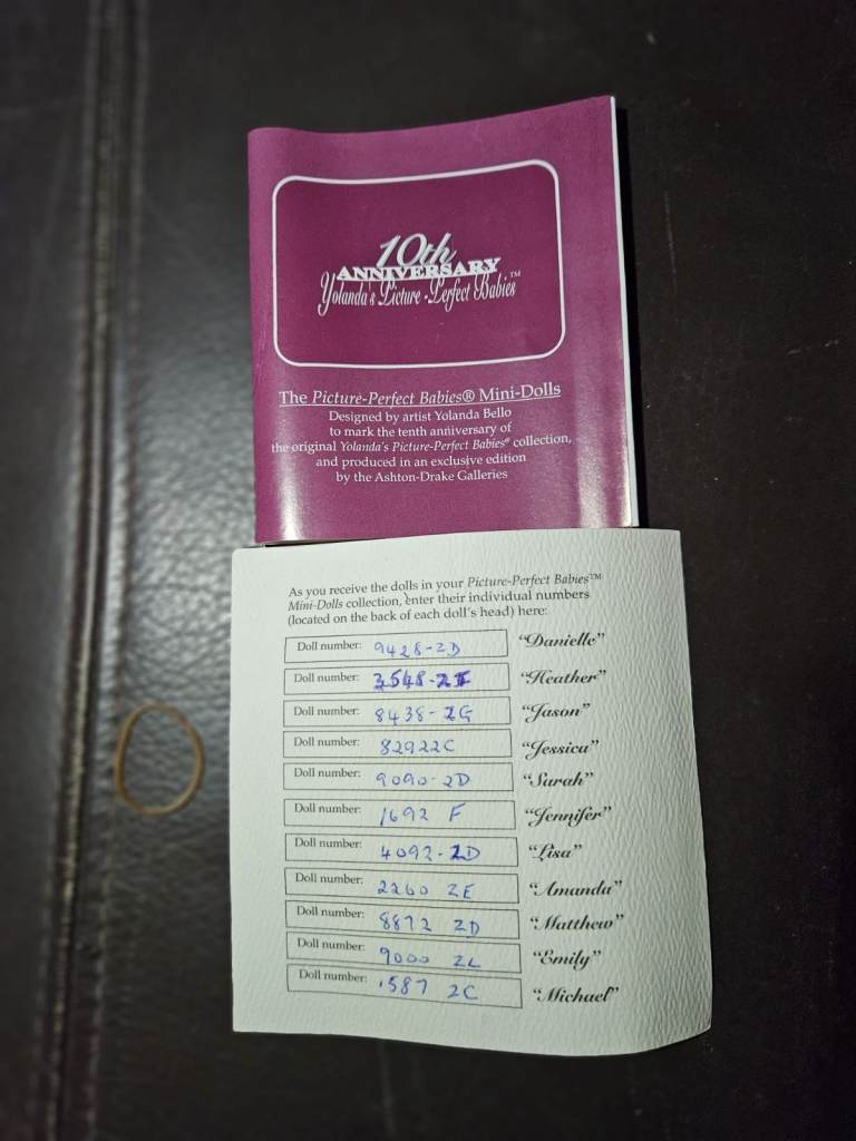 Certificated 10th Anniversary Yolanda Bello Ashton Drake Picture-Perfect Babies porcelain doll