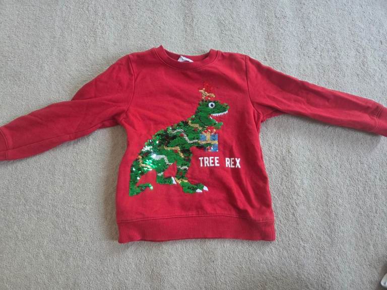 H&M Tree-Rex Christmas jumper (110-116 cm / 5-6 year old)