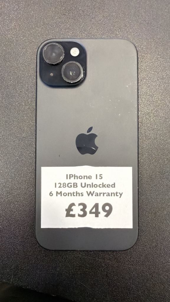 iPhone 15 128GB Unlocked – Black, As Good As New