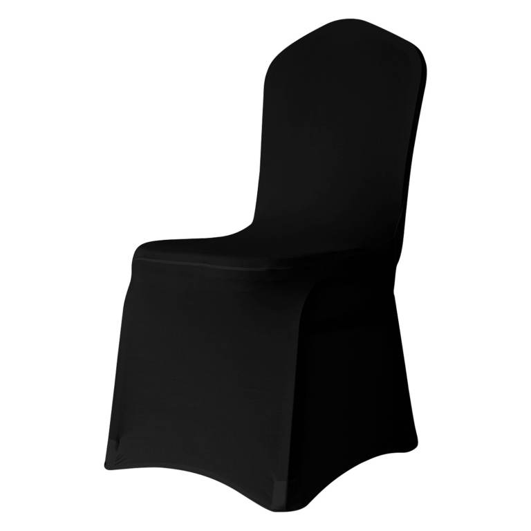 Spandex Polyester Stretch Fabric Front Flat Dining Slipcovers, Washable & Removable Chair Cover