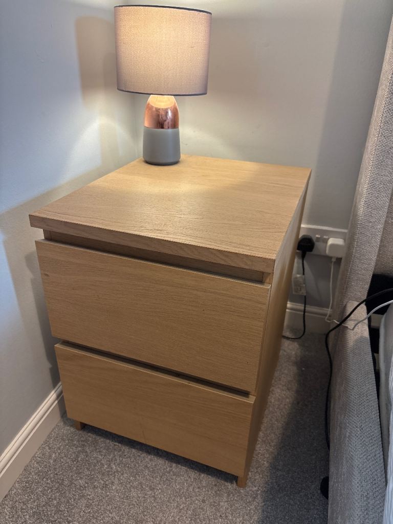 Malm bedside drawers x2