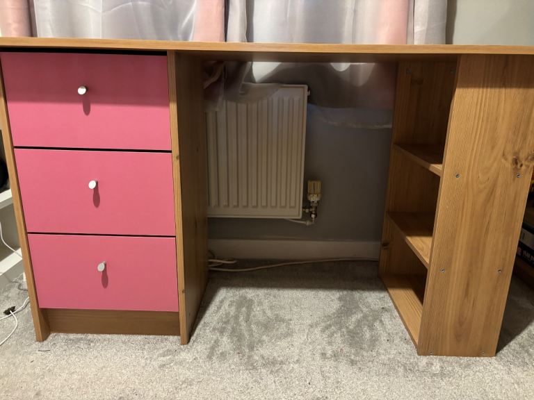 Pink Desk and Pink Chair