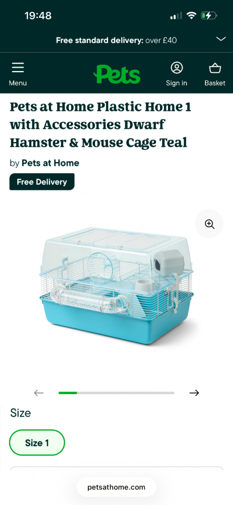 Hamster cage