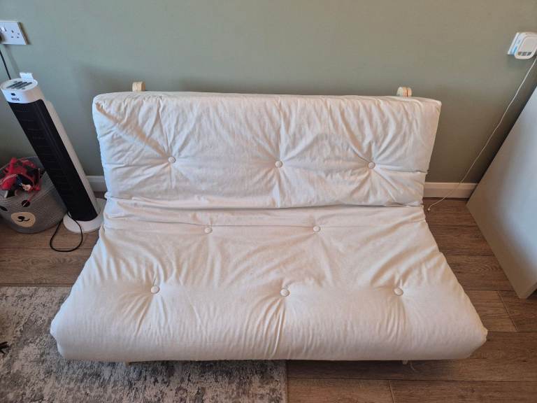 Cream Futon Sofa Bed - Good Condition