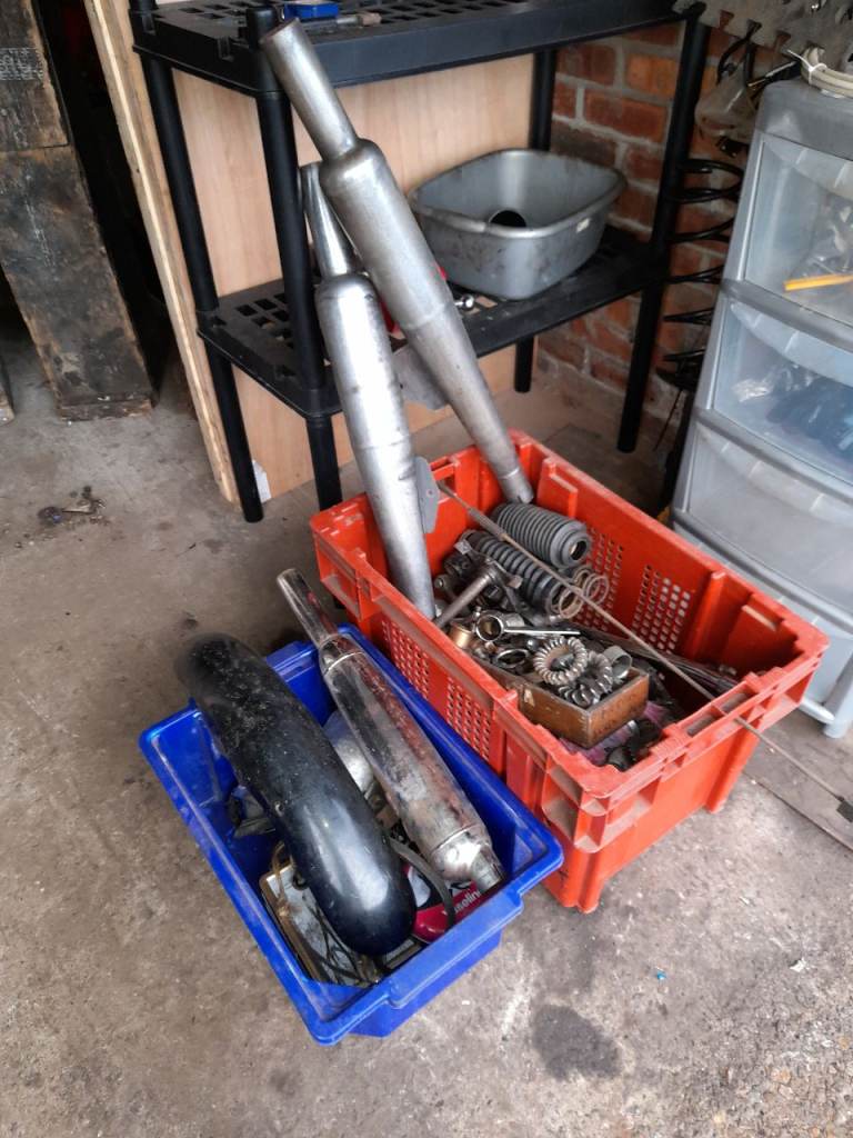 Large assortment Britain motorcycles parts