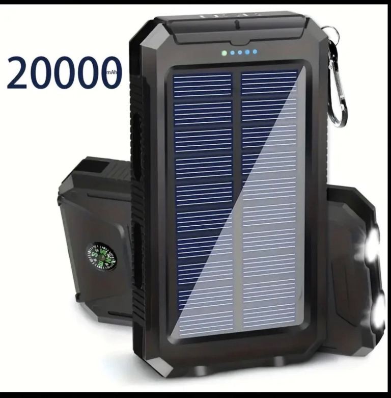 LAST ONE!! 20000mAh DUAL USB solar power bank AND flashlight