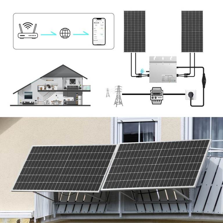 1200W Grid Tie Micro inverter 16-60VDC to 190-270VAC Wifi Solar Micro inverter