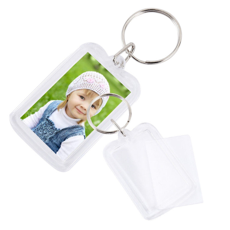 7 x Key Tags With Ring Keychain Key ID Tags Name Key Fob Tag Transpare