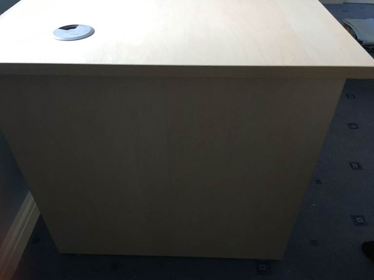 Home Office Desk Table Maple Finish 140W x 80L x 73D