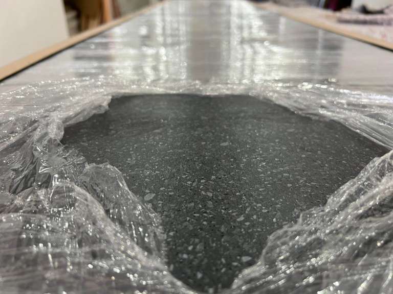 Wren Luxury laminate Kitchen Worktop Countertops in Black Stone - priced to clear