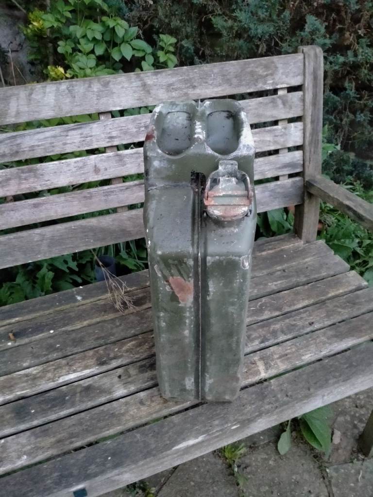 Vintage crows foot marked Jerry Fuel can 1966