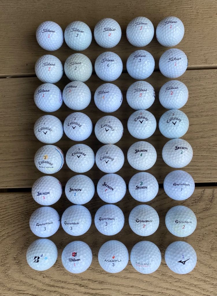 Used Golf Balls x 40 Titleist, Callaway etc. Various Premium Brands