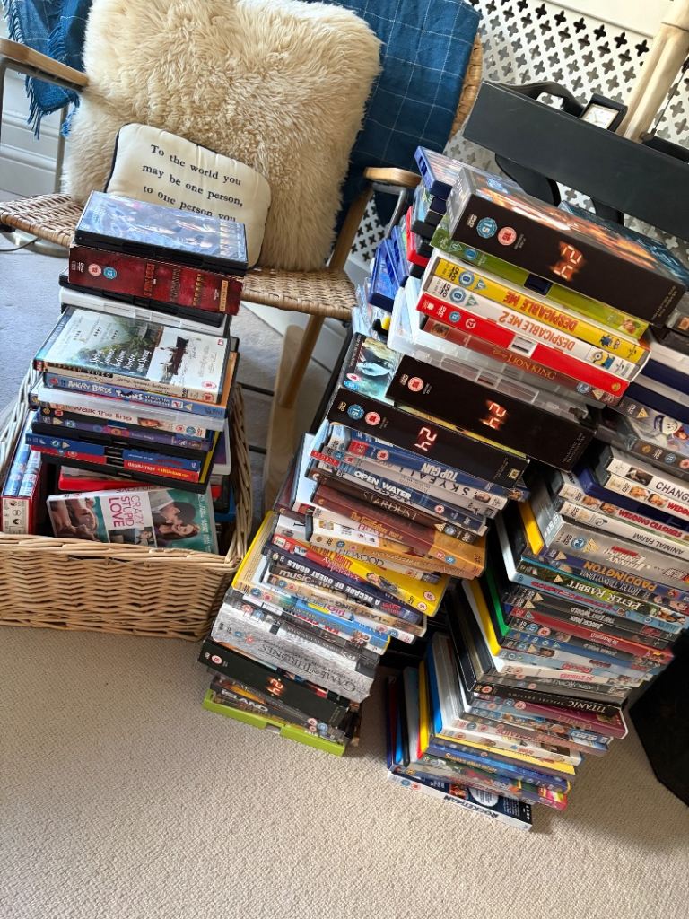 Large Bundle of DVDs – Various Genres, Good Condition