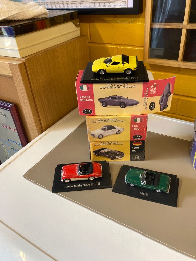 Collection of Die-Cast Model Cars with Boxes – Good Condition