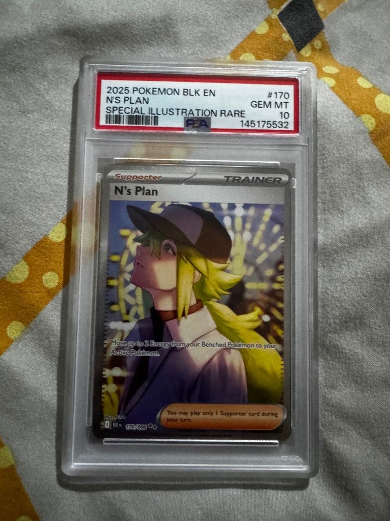 Pokémon Psa 10 n’s plan black flair sir. Mint condition 