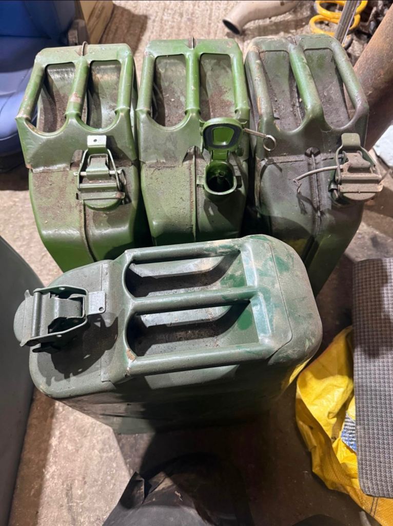 Metal Jerry fuel cans