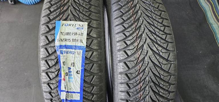 175 65 15   2 x NEW!! tyres Fortune FitClime All Seasons