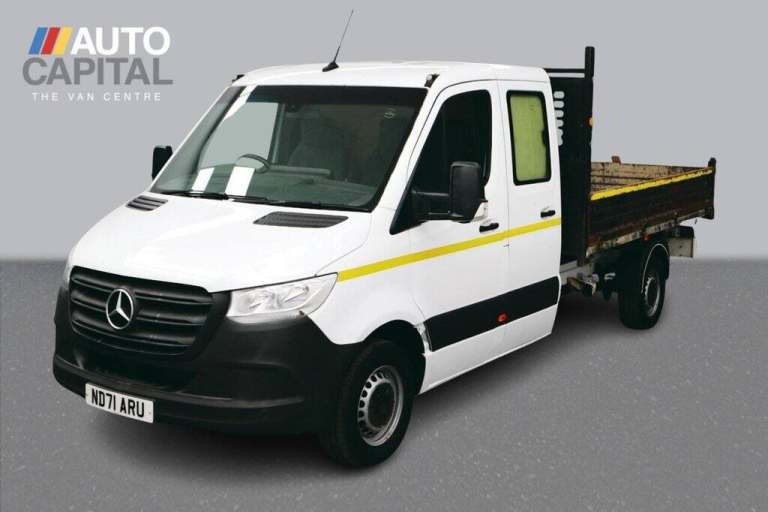 2021 Mercedes-Benz Sprinter 2.1 314 CDI Progressive RWD 145 BHP L3 LWB Double Cab Tipper Euro 6 U...