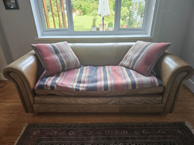 Handmade Italian leather sofa