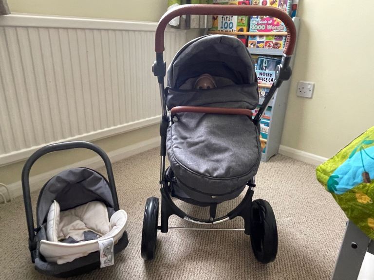 HTI Premium Celuna Travel System  3 Modes Including Dolls Pram, , Carry Cot and Car