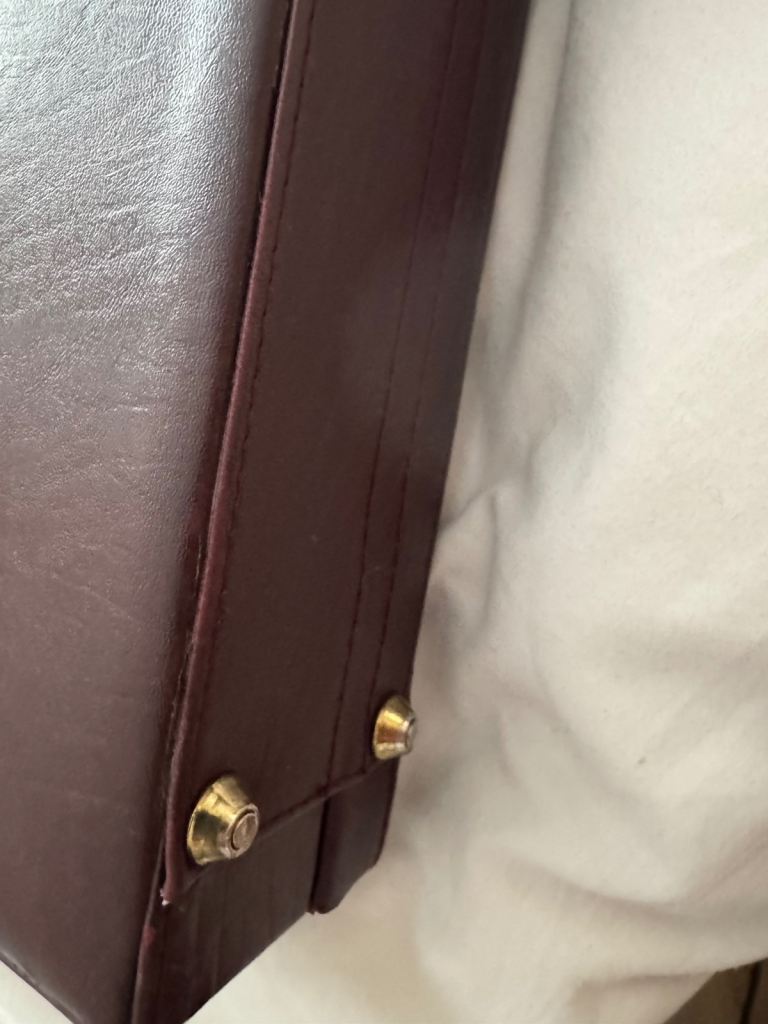 Leather look briefcase