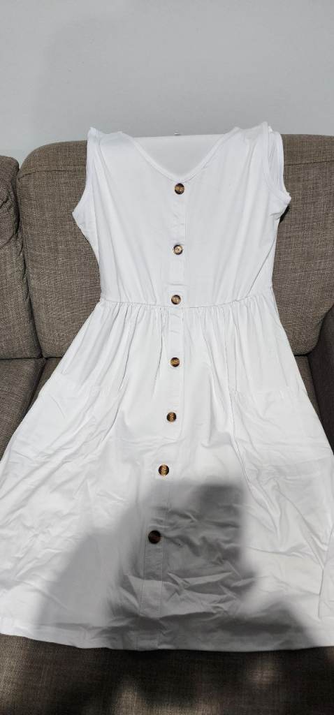 Women white summer dress molerani