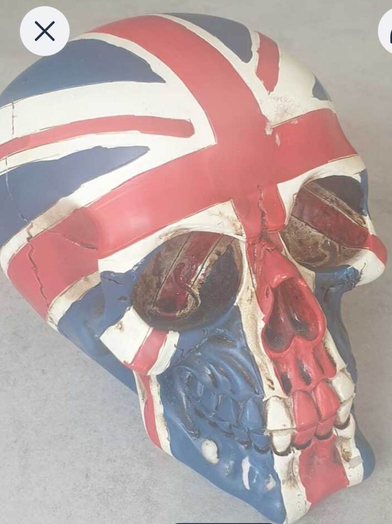 Puckator Gruesome Union Flag Skull Decoration