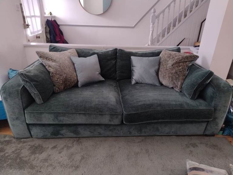 Sofology Cavalli Fabric Large 3 Seater Sofa, Blue Green Lagoon RRP £3000