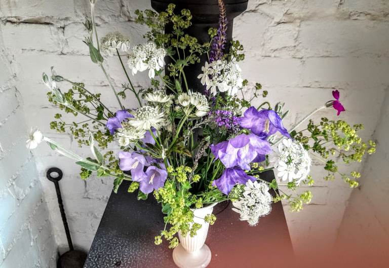 Small bouquet of home grown flowers